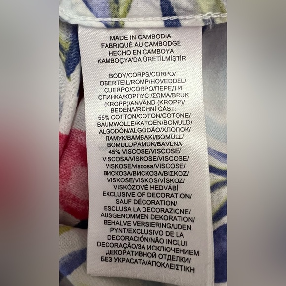 Ralph Lauren - Beautiful floral, buttoned, 3/4 or tab sleeves - Pajama top - L - Picture 5 of 5